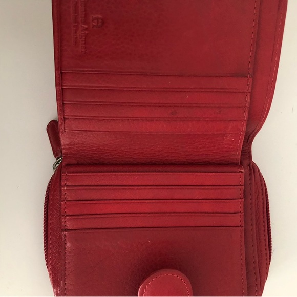 Etienne Aigner Red Leather Wallet - Picture 5 of 7
